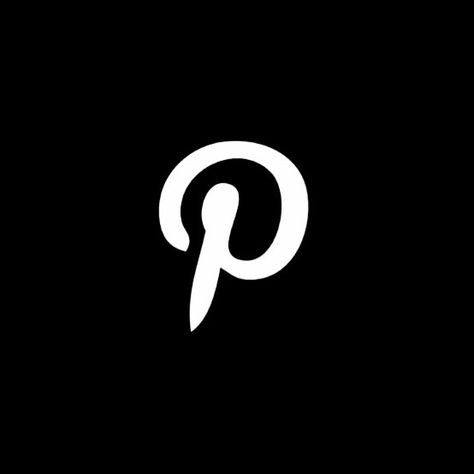 Black Pinterest App Icon, App Icon Black And White, Pinterest App Icon, App Aesthetic, Bts App, Black Pinterest, Tumblr App, App Store Icon, Wallpaper Themes