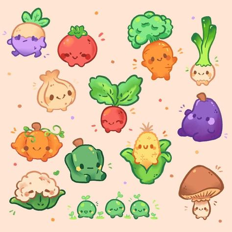 Food Doodles, Cute Easy Doodles, Cute Food Drawings, Cute Animal Drawings Kawaii, Cute Doodles Drawings, Cute Kawaii Drawings, Cute Doodle Art, Mini Drawings, Food Drawing