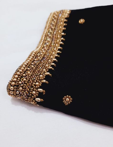 www.alankrutha.in Black Velvet Blouse Design, Velvet Blouse Design, Sarees Design, Black Velvet Blouse, Boat Neck Blouse, Velvet Blouse, Diy Clothes Design, Velvet Blouses, Designer Blouse