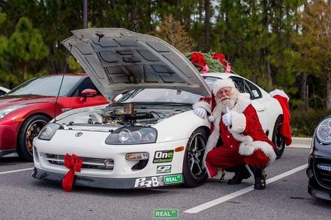 Supra Mk4, Toyota Supra Mk4, Car Christmas, Best Jdm Cars, X Car, Merry Christmas Everyone, Jdm Cars, Toyota Supra, Christmas Wallpaper