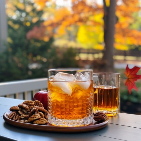 Maple Pecan Old Fashioned Pecan Old Fashioned Cocktail, Pecan Old Fashioned, Old Fashioned Recipe, Fall Cocktails Recipes, Fall Cocktail, Orange Twist, Maple Pecan, Fall Cocktails, Crisp Air