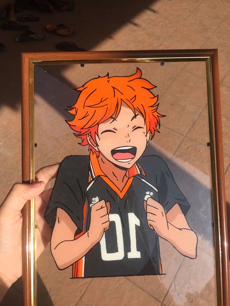 Anime Painting Glass Frame, Drawing On A Mirror, Haikyuu Diy Crafts, Haikyuu Glass Painting, Glass Paintings Anime, Glass Anime Painting, Anime Glass Painting Ideas, Aesthetic Glass Painting, Glass Painting Aesthetic