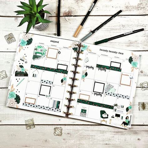 Happy Planner Monthly Layout Ideas, Live Love Posh, Happy Planner Monthly, Planner Monthly Layout, Planner Books, Big Happy Planner, Happy Planner Layout, Planner Vertical, Pretty Planners