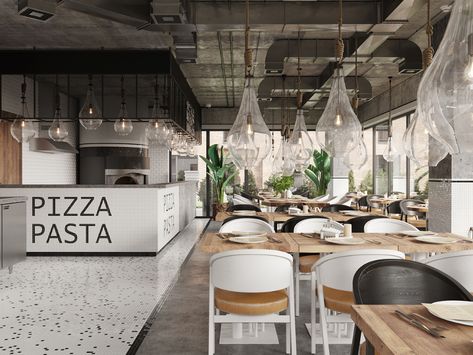 Steakhouse Design, Italian Restaurant Decor, Pasta Restaurant, Pizza Store, Pizzeria Design, Container Coffee Shop, Pasta Shop, Pasta Restaurants, Pizza House