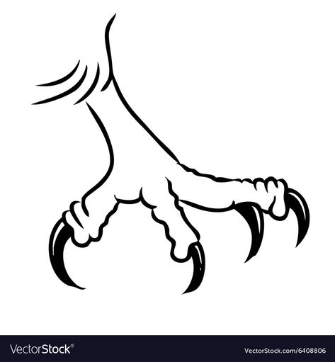 Eagle Feet Drawing, Eagle Talon Drawing, Bird Claw Drawing, Eagle Claw Drawing, Claws Drawing, Bird Claws, Branch Drawing, Feet Drawing, Bird Template