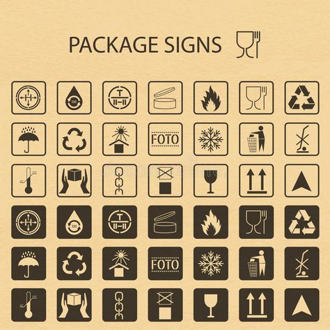 Vector packaging symbols on cardboard background. Shipping icon set including re , #affiliate, #icon, #Shipping, #including, #set, #background #ad Cardboard Background, Car Diorama, Icon Package, Poster Reference, Set Background, Set Packaging, Asian Restaurant, Shipping Crates, Custom Label