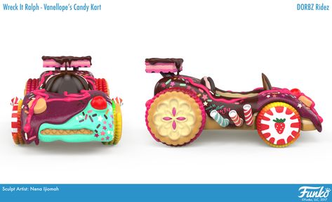 ArtStation - Vanellope's Candy Kart, Nena Ijiomah Girls Valentines Boxes, Cub Scouts Bear, Vanellope Y Ralph, Disney Inspired Food, Candy Car, Cardboard Car, Vanellope Von Schweetz, Create This Book, Cute Couple Halloween Costumes