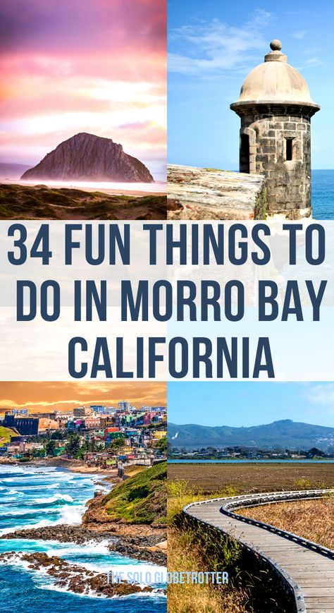 There are many incredible things to do in Morro Bay, making it one of the top attractions in California for hikers, anglers, Surfers, art and museum lovers, birdwatching enthusiasts and people looking to unwind on one of the secluded beaches away from the hustle and bustle of the town. If you are planning a weekend trip from San Franciso or looking for an exclusive what to do in Morro Bay, read on to know about each Morro Bay attraction. Morrow Bay California, Morro Bay California Things To Do, Morro Bay California, California Attractions, Camping Usa, Avila Beach, Long Weekend Getaways, Usa Trip, California Trip