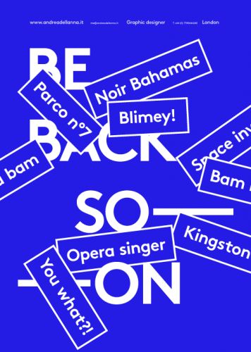 BE BACK SOON Contemporary Graphic Design, Contemporary Graphic, Typography Poster Design, Typographic Poster, Be Back Soon, Graphic Design Fun, Book Layout, Typographic Design, Typography Poster