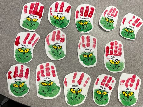 Grinch Handprint, Grinch Crafts, Preschool Ideas, Pre School, Winter Crafts, Grinch, Preschool, Camo, Christmas