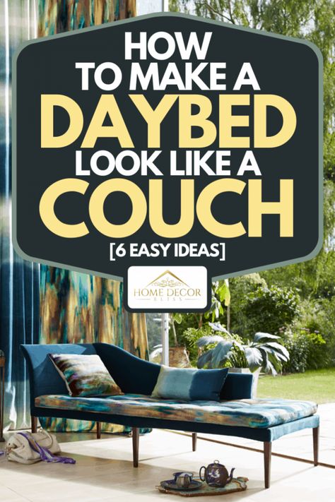 Daybed Bedding Sets Office, Queen Size Day Bed Ideas, Queen Mattress As Couch, Daybed Ideas For Adults, Daybed Couch Styling Ideas, Day Bed Into Couch, Daybed From Twin Bed, Trundle Bed Couch Ideas, Twin Bed Couch Living Room