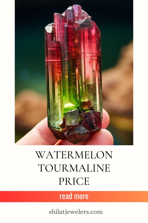 watermelon-tourmaline-price Tourmaline Meaning, Gemstone Jewelry Earrings, Gemstone Jewellery Design, Tourmaline Jewelry, Round Cut Engagement Rings, Mineral Collection, Tourmaline Necklace, Yellow Earrings, Engagement Rings Round