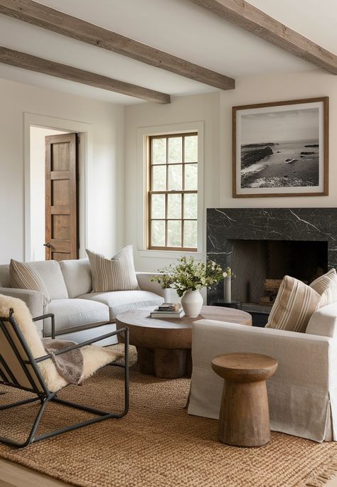 Neutral Color Living Room Decor, Vintage Organic Living Room, Organic Living Room Interior Design, Earthy Organic Neutral Home, Organic Modern Home Living Room, Organic Modern Small Apartment, Simple Earthy Living Room, Organic Natural Decor, Organic Modern Transitional