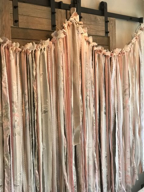 Ribbon Room Decor, Ribbon Curtains Diy, Rag Curtains, Teen Bedroom Makeover, Ribbon Curtain, Strip Curtains, Curtains Diy, Diy Curtain, Bohemian Diy