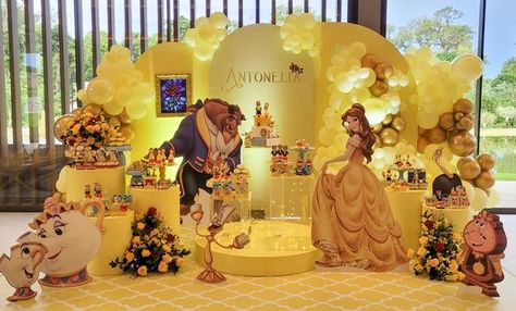 Bella Birthday Party Ideas, Beauty And The Best Birthday Party Ideas, Giant Butterfly Decorations, Beauty And The Beast Birthday Party, Belle Party Ideas, Belle Birthday Cake, Beauty In The Beast, Beauty And The Beast Wedding Theme, Bella Disney