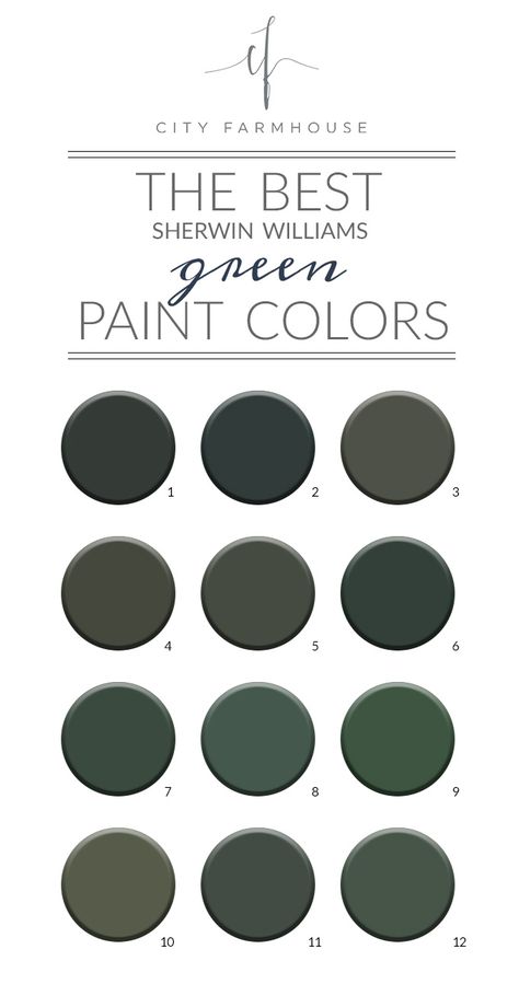 Sherwin Williams Green Paint Colors, Sherwin Williams Paint Colors Green, Green Exterior Paints, Sherwin Williams Green, Green Grey Paint, Sherwin Williams Paint, Black Paint Color, City Farmhouse, Pintura Exterior