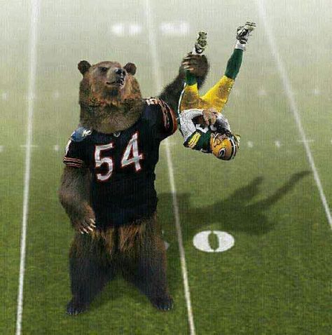 Chicago Bears / Da Bears vs Packers Chicago Bears Memes, Chicago Bears Funny, Bears Funny, Chicago Bears Wallpaper, Bears Packers, Chicago Bears Pictures, Nfl Funny, Chicago Sports Teams, Chicago Bears Logo