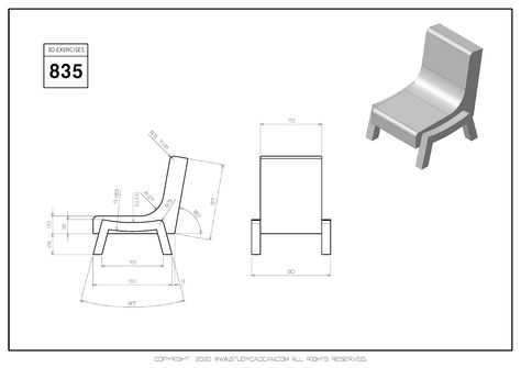 3d Cad Exercises, Sheet Metal Drawing, Isometric Drawing Exercises, Autocad Isometric Drawing, Mechanical Drawings, Mechanical Drawing, 3d Geometry, Autocad Tutorial, Autodesk Inventor