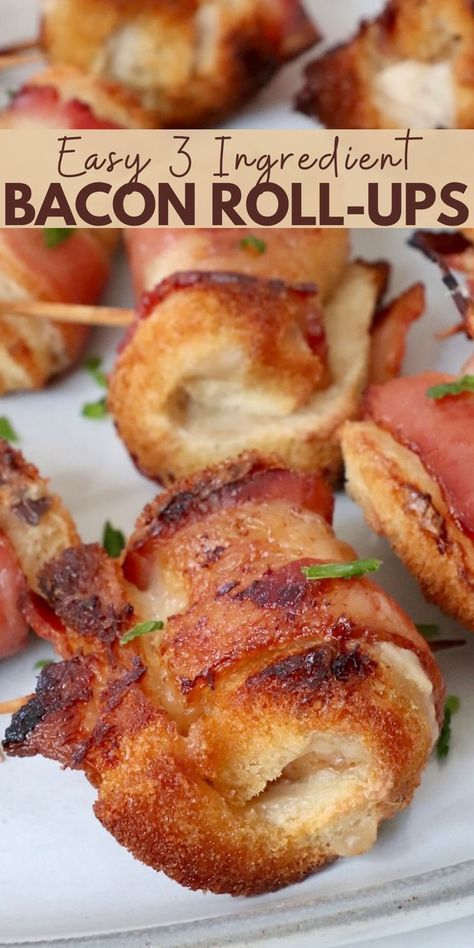 cooked bacon rolls on a plate Bacon Wrapped Bread And Cream Cheese, Bacon Cream Cheese Roll Ups, Bacon Cream Cheese Appetizer, Garlic Butter Bacon Cheeseburger Rollups, Bacon Roll Ups, Bacon Rolls Recipe, Cream Cheese Rolls Recipe, Bacon Ranch Pinwheels, Bacon Rolls