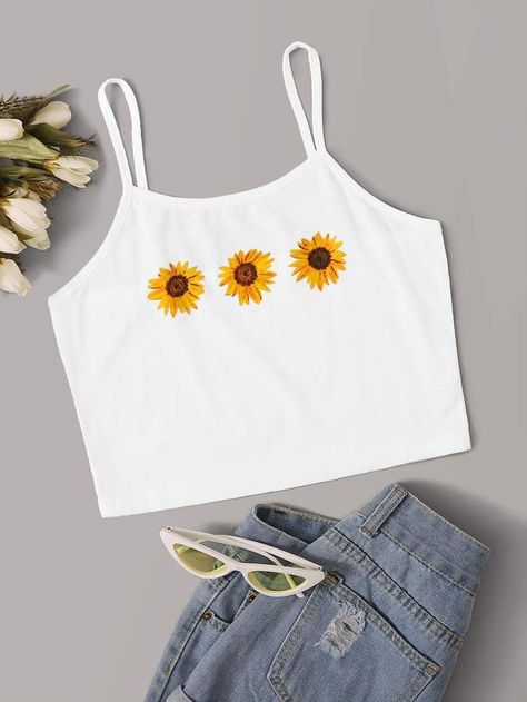 Aesthetic Tops, Adorable Clothes, Belly Shirts, Crop Cami Top, Grunge Look, The Sunflower, Denim Diy, Crop Top Outfits, Cute Crop Tops