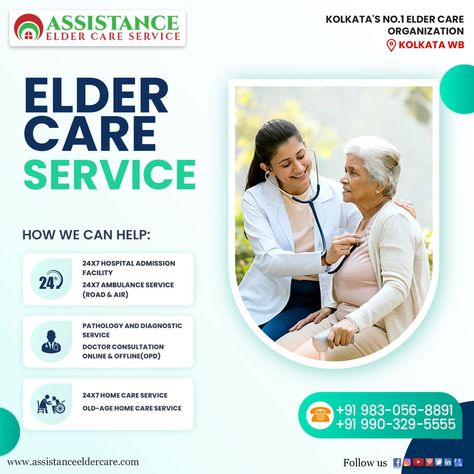 "𝐘𝐨𝐮 𝐀𝐫𝐞 𝐍𝐨𝐭 𝐀𝐥𝐨𝐧𝐞!" We provide elder care services at your doorstep to make you feel better. Call us now for further details. 👨🏻‍⚕️💊💉⚕️ 📳 Call us 👉🏼 𝟗𝟗𝟎𝟑𝟐𝟗𝟓𝟓𝟓𝟓 for any query. 🌐 Visit 👉🏼 www.assistanceeldercare.com #AssistanceElderCare #eldercare #nursingcare #speechtherapy #physiotherapyservice #rehab #nursing #emergencycare #homenursingcare #medicaldevices #medicaltourismindia #physiotherapy #seniorcare #caregiving #nurses #caregiver Rehab Nursing, Domestic Worker, Elder Care, Emergency Care, Health Tech, Social Care, Health Care Services, Nursing Care, Senior Care