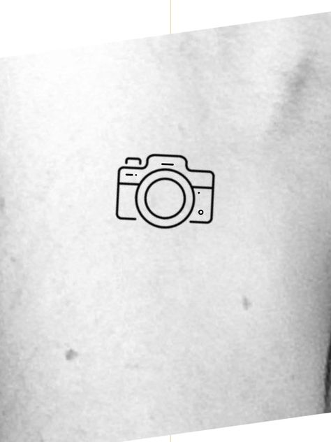 Camera Outline Tattoo, Small Camera Tattoo, Photographer Tattoo Ideas, Rome Tattoo, Camera Outline, Film Tattoo, Camera Tattoo Design, Photographer Tattoo, Hanuman Tattoo