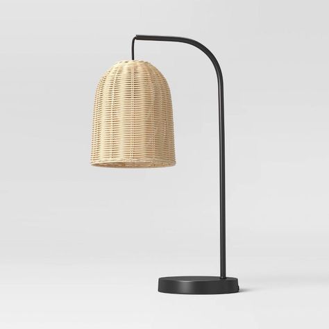 Addison Rattan Table Lamp Brown - Threshold™ : Target Bed Side Table Lamps, Rattan Table Lamp, Farmhouse Table Lamps, Lamp Brown, Rattan Shades, Rattan Lamp, Rattan Table, Practical Lighting, Nightstand Lamp