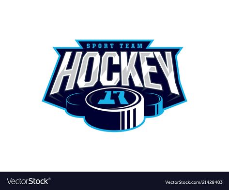 Hockey Logos Ideas, Hockey Illustration, Football Fonts, Baseball Vector, Logo Development, Sports Fonts, Developer Logo, Hockey Logos, Soccer Logo