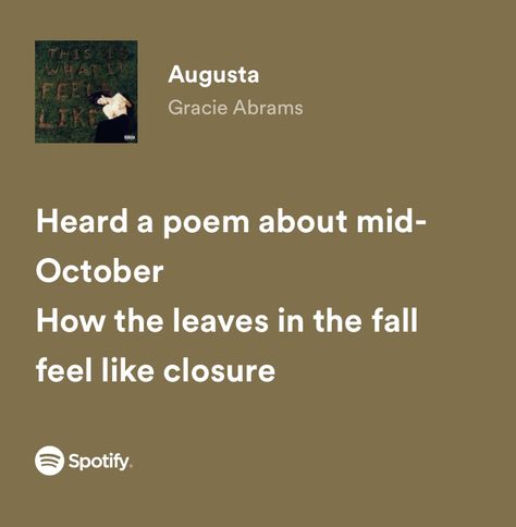 Fall Lyrics, October Song, Comfort Hug, Fall Songs, Fall Music, Face The Music, Everything And Nothing, Aesthetic Songs, Just Lyrics