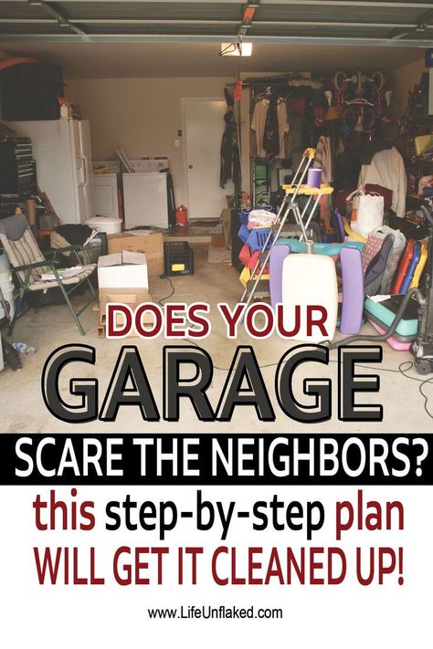 How To Clean The Garage, Clean Out Garage, How To Organize The Garage, Clean Garage Ideas, Garage Clean Out, How To Organize Your Garage, Garage Clean Out Tips, Organize Garage Ideas, Garage Organization Ideas Cheap