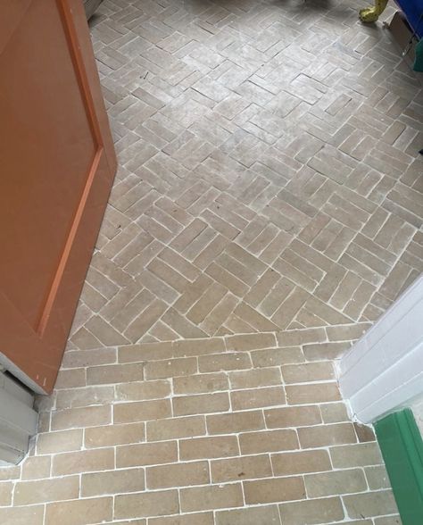 Clay Floor Tiles, Bejmat Tiles, Natural Tile, Tile Layout, Tile Accessories, Natural Clay, Brick Flooring, Kitchen Hallway, Hallway Living Room