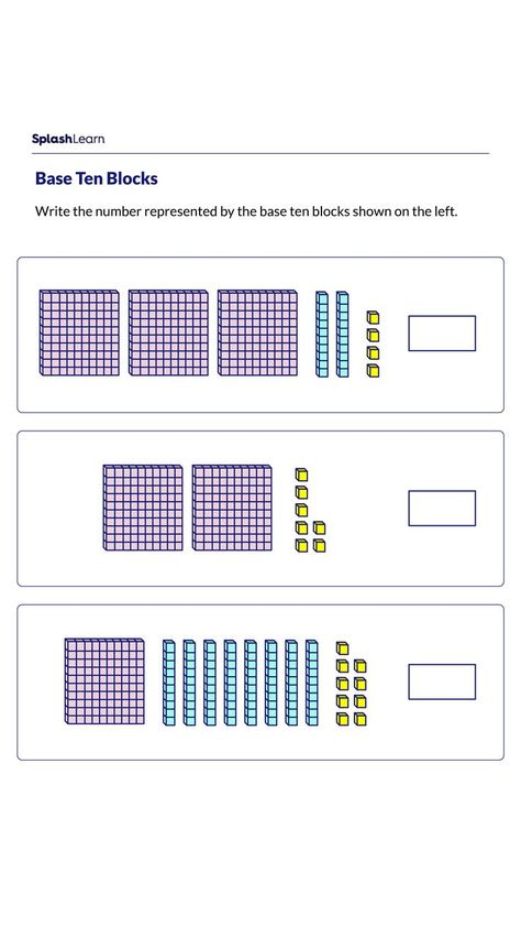 This worksheet is designed to encourage children from 3rd grade to interpret the visual problems with base ten blocks in their minds. Children will master place values in calculation with this worksheet. #placevalueworksheet #mathhelp #onlinelearning #worksheetsforthirdgrade #thirdgrademath #mathforthirdgraders #mathtipsandtricks #mathhacks #algebra #algebraworksheets Math Place Value Worksheets, Geometric Shapes Names, Worksheets For 3rd Grade, Place Value Blocks, Math Fact Worksheets, Reading Printables, Decomposing Numbers, Place Value Worksheets, Base Ten Blocks