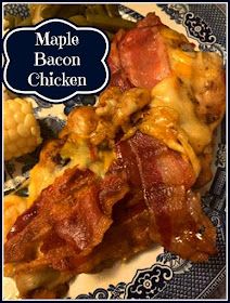 Sweet Tea and Cornbread: Cheesy Maple Bacon Chicken! Cracker Barrel Maple Bacon Chicken, Maple Bacon Chicken, Maple Chicken Recipes, Cracker Barrel Copycat Recipes, Maple Glazed Chicken, Chicken Bacon Recipes, Chicken Breast With Bacon, Cracker Barrel Chicken, Cracker Barrel Recipes