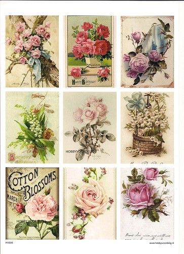 Vintage knipvel 130 flowers Welkom bij Hobbyvoordelig online Postal Vintage, Pretty Printables, Free Vintage Printables, Shoes Ideas, Decoupage Vintage, Budget Planer, Flowers Vintage, Flower Printable, Paper Tags