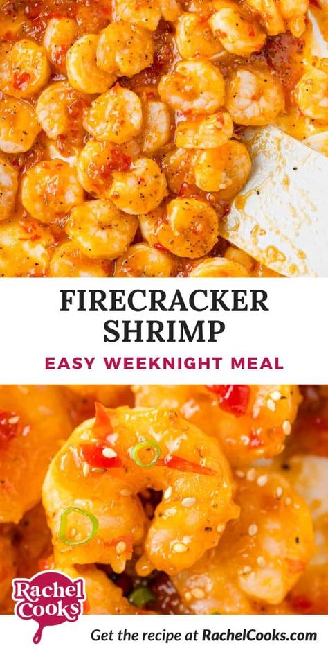 The flavor is poppin’ with this easy firecracker shrimp recipe! A sweet-and-spicy sauce makes the shrimp totally irresistible. Popcorn Shrimp Meals, Easy Shrimp Sauce, Dinner Recipes With Shrimp, Killer Shrimp Recipe, Sauce For Shrimp, Chinese Shrimp Recipes, Precooked Shrimp Recipes, Sweet And Spicy Shrimp, Firecracker Shrimp