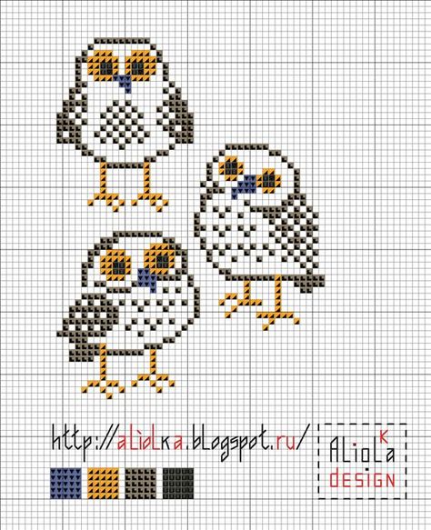 Mochila Pattern, Cross Stitch Owl, Owl Cross Stitch, Tiny Cross Stitch, Cross Stitch Bird, Mini Cross Stitch, Cute Cross Stitch, Cross Stitch Cards, Cross Stitch Animals