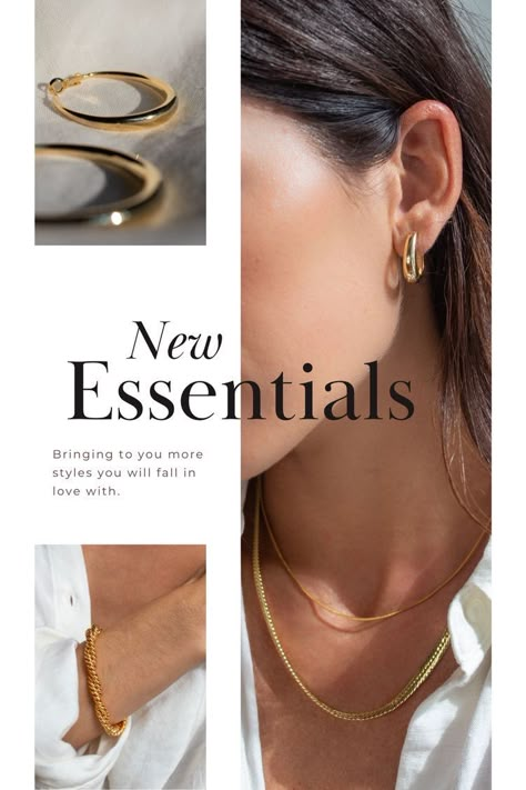 Jewelry Instagram Story, Gold Jewelry Aesthetic, Visuell Identitet, Instagram Branding Design, Jewellery Photography Inspiration, Jewelry Product Shots, Creative Jewelry Photography, Fashion Poster Design, Jewelry Photography Styling