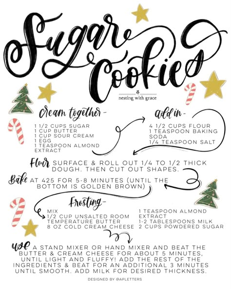 The Best Sugar Cookies with Cream Cheese Frosting- Christmas Cookies - Nesting With Grace Sugar Cookies With Cream Cheese, Christmas Cookie Frosting, Cookies And Cream Frosting, Cookies With Cream Cheese, Christmas Design Ideas, Nesting With Grace, Cream Cheese Cookies, Best Sugar Cookies, Easy Sugar Cookies