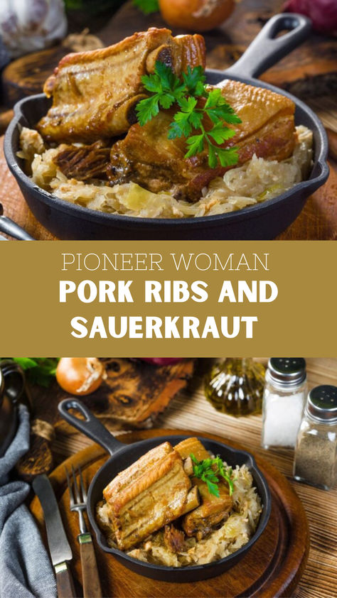 Pioneer Woman Pork Ribs And Sauerkraut Pork Ribs And Sauerkraut Crockpot, Country Style Pork Ribs And Sour Kraut Crock Pot, Pork Ribs And Sauerkraut Oven, Ribs And Sauerkraut Crockpot, Sauerkraut And Ribs Recipe, Pork And Sauerkraut Crockpot, Spareribs And Sauerkraut Recipe, Pork Ribs And Sauerkraut, Ribs And Sauerkraut