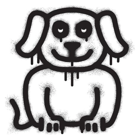 Graffiti Easy, Dog Graffiti, Business Graphics, Black Spray Paint, Spray Paint, The Dog, Vector Art, Graffiti, Vector Free