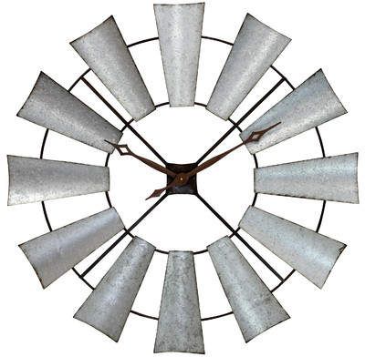 Laurel Foundry Modern Farmhouse Cherrywood 39 Farmhouse Windmill Wall Clock #wallClock #wallDecor #windmillWallClock #stylish #farmhouse #shopstyle Windmill Clock, Metal Windmill, Farmhouse Wall Clocks, Quartz Wall, Windmill Design, Vintage Industrial Decor, Farmhouse Inspiration, Oversized Wall Clock, Metal Clock