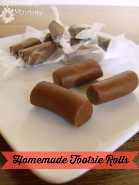 Homemade Tootsie Rolls Chewy Candy Recipes, Tootsie Roll Recipe, Homemade Bonbons, Fabric Bunnies, Home Made Candy, Homemade Peppermint Patties, Homemade Candy Bars, Candy Bar Recipe, Candy Melt