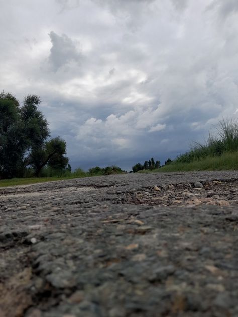 After rain in village, broken road view photography Rain In Village, Rain Road, Seasons Photography, View Photography, Cloudy Weather, After Rain, Village Life, Beautiful Moon, Rain Photography