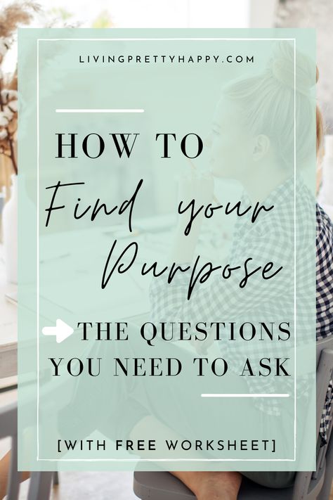 How does having a purpose help you to feel happier?  How do you discover what your purpose really is?  Click to discover the questions you'll need to answer in order to find your purpose.  Includes a FREE printable worksheet to help you work out your purpose #purpose #personalgrowth #lifegoals #selfawareness Life Path Number 4, Simple Questions To Ask, Finding Purpose In Life, Life's Purpose, Dream Life Goals, Purpose Of Life, Find Your Purpose, Simple Questions, Feel Happier