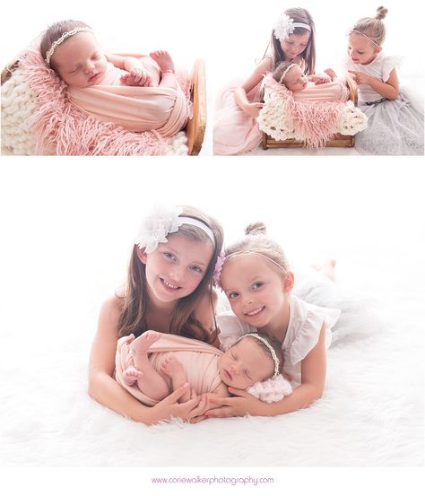 Newborn Family Photos Family Of 5, Newborn Family Of 5 Pictures, Siblings With Newborn Pictures, Newborn And 3 Sibling Photo Ideas, Newborn With Two Siblings, Family Of 5 Newborn Pictures, Newborn Photography With Sister, Newborn And Sibling Photo Ideas, Newborn And Sibling Photo Ideas Sisters