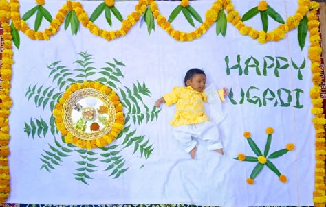 Bannu ugadhi pic Ugadi Photoshoot For Babies At Home, Ugadi Theme Photoshoot, Ugadi Baby Photoshoot Ideas, Ugadhi Theme Baby Photoshoot, Ugadi Theme Baby Photoshoot, Ugadi Photoshoot For Babies, Babies Photoshoot, Newborn Congratulations, Baby Shoot Ideas