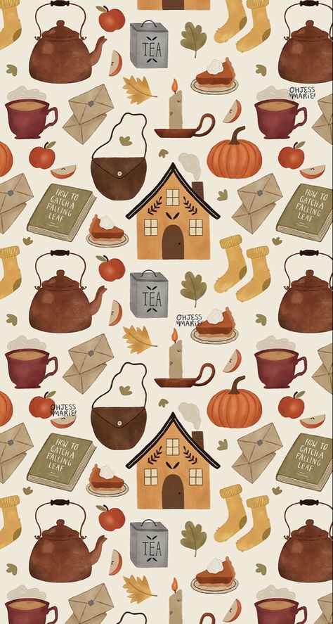 Free Thanksgiving Wallpaper, Halloween Widget, Candle Book, Fall Backgrounds, Autumn Cottage, Flickering Candle, Arte Doodle, Pumpkin Tea, Thanksgiving Wallpaper