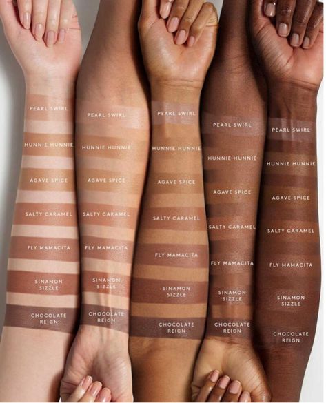 Fenty Beauty Body Sauce Body Luminizing Tint -7 Fierce Glowing Shades!1966 Magazine Fenty Beauty Products, Learning Makeup, Rihanna Body, Makeup Fenty Beauty, Glowing Skin Secrets, Foundation Swatches, Body Glow, Phone Photo Editing, Babassu Oil