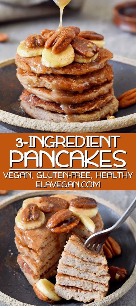 Vegan Oats Pancakes, Vegan Banana Pancakes 3 Ingredient, Healthy Dairy Free Pancakes, Vegan Waffles Banana, Paleo Vegan Pancakes, Banana Pancakes Healthy Vegan, Healthy Oatmeal Pancakes Recipe, Banana Pancakes Vegan Easy, 3 Ingredient Oatmeal Pancakes