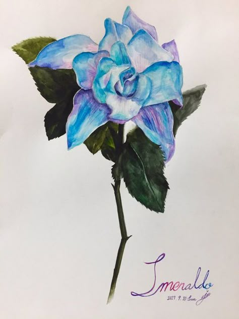 Smeraldo Flower, Bts Drawings, Short Story, Kim Taehyung, Bts, Fan, Blue